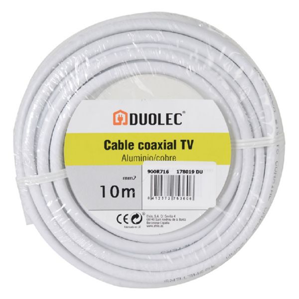 Cable coaxial antena TV.