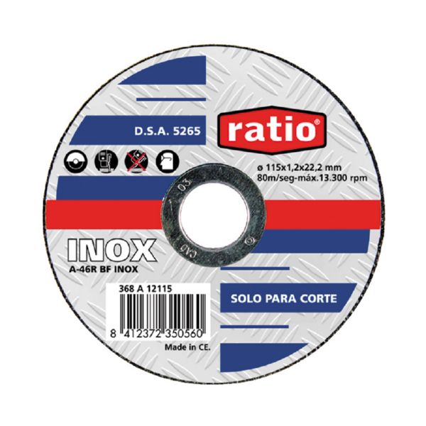 Disco corte inox/metal.