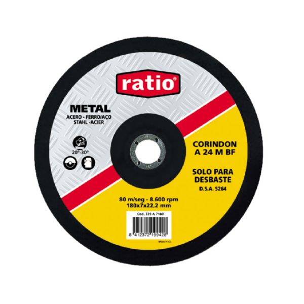 Disco desbaste metal.