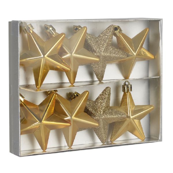 Kit 8 estrellas navidad 6 cm.