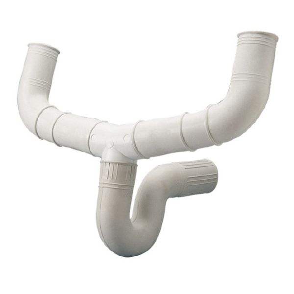 Sifón flexible doble.