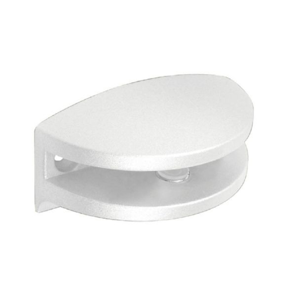 Soporte metálico ovalado estante cristal
