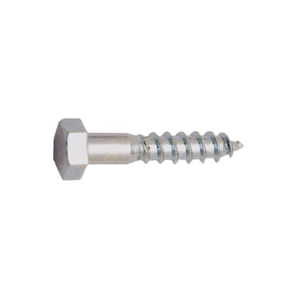 Tornillo madera cabeza hexagonal.