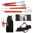 ACCESORIOS BBQ 3 PZAS. MANGO MADERA