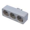 ADAPTADOR TRIPLE TT FRONTAL  16A-250V BL