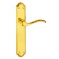 MANILLA C/ PLACA. LATON PUL. 45x245 mm.